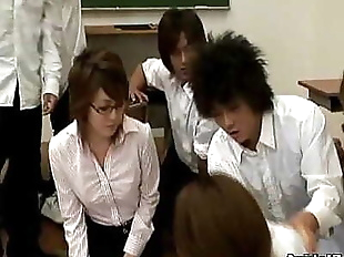 Horny Japanese teacher gets fucked and abused 7..