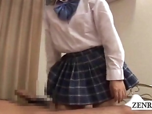 Subtitled CFNM Japanese schoolgirl femdom..